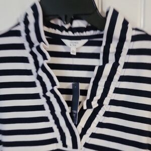 Striped Navy and White Top